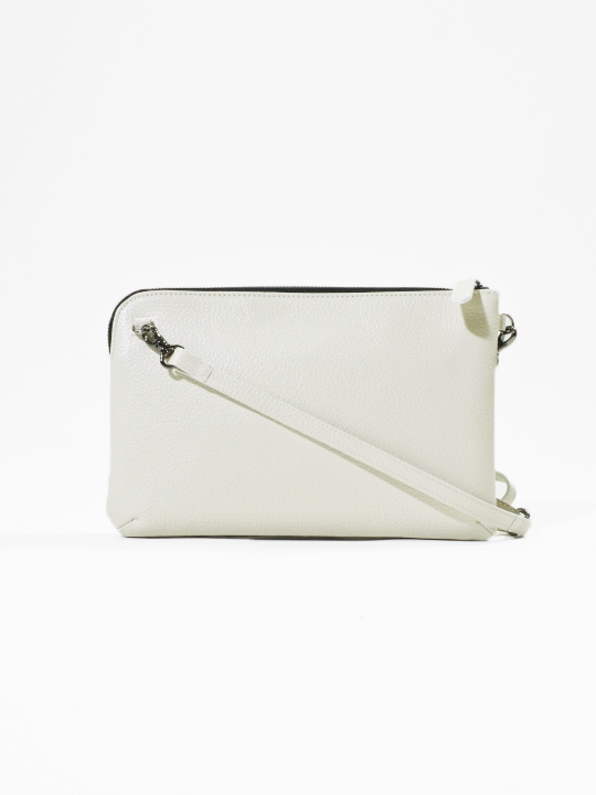 サコッシュ 変り格子 クロ（白革） バッグ JOTARO SAITO