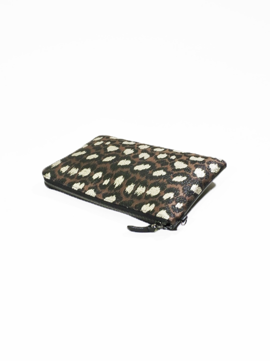 サコッシュ レパード ブラウン（黒革） バッグ JOTARO SAITO