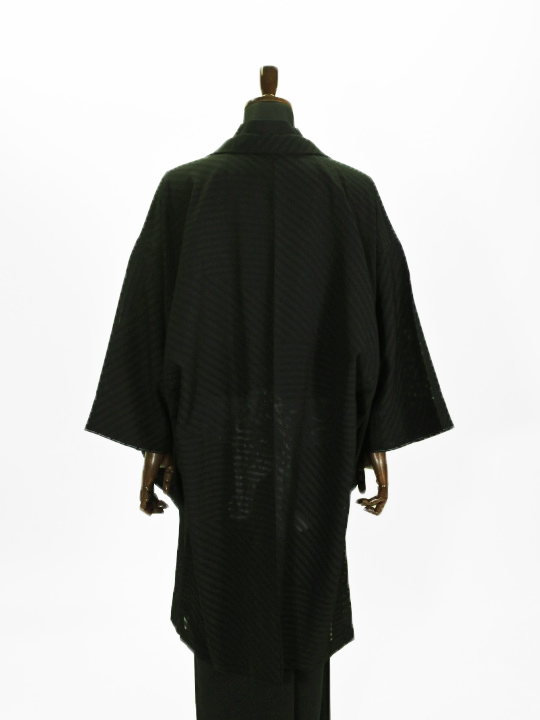メンズ プレタ単衣羽織 紋紗エキュート (黒) アウター JOTARO SAITO