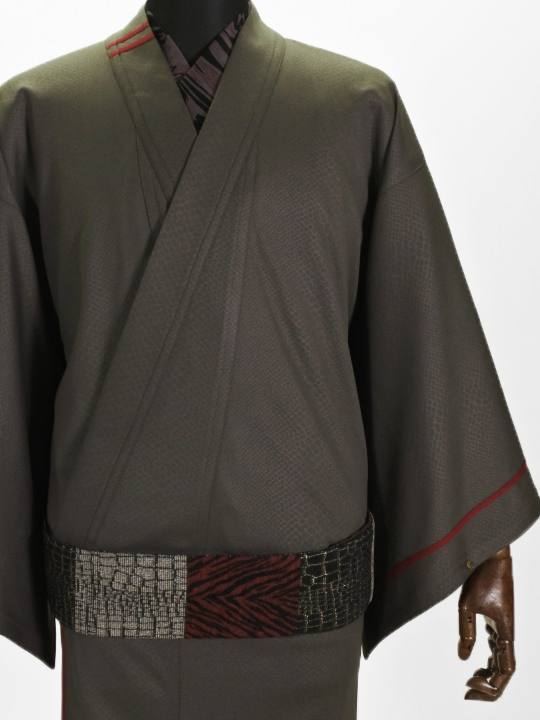 メンズジャージ パイソン（チャコール×ロゼ） ジャージキモノ JOTARO SAITO