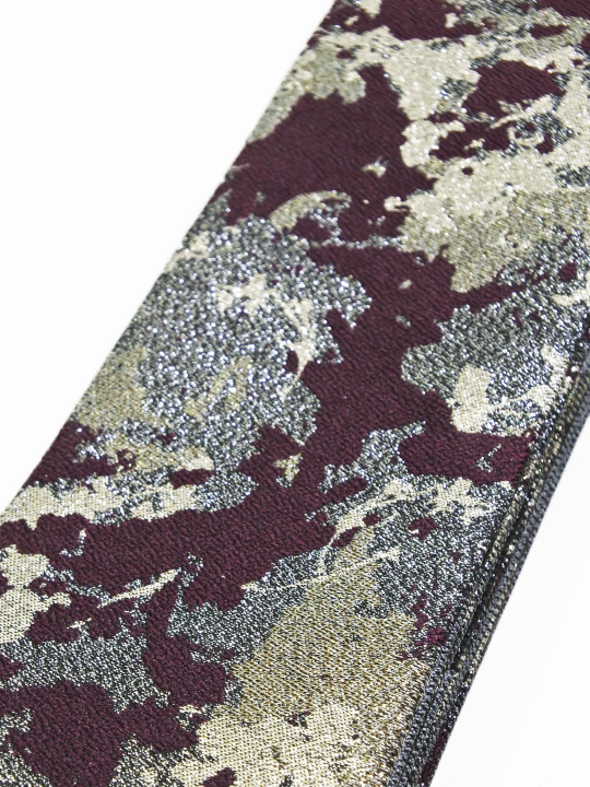 Os363 裂織 角帯 織組紐角帯25-03-02 タトゥ（チャコール×紐紺） 角帯 JOTARO SAITO