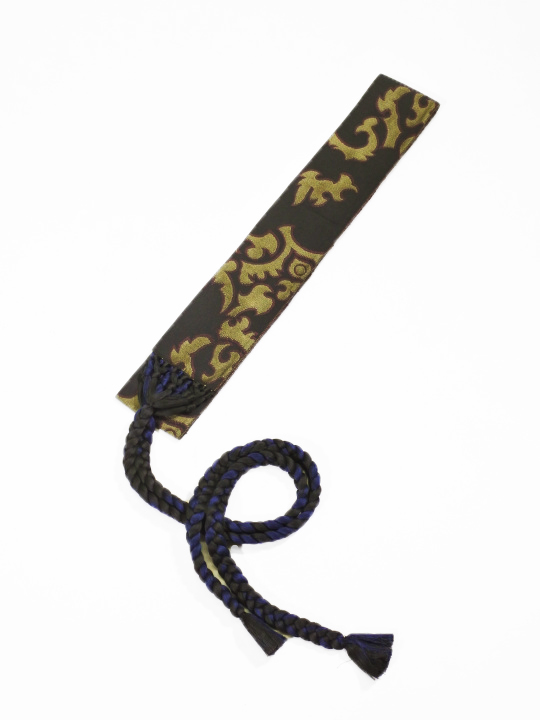 織組紐角帯25-03-02 タトゥ（チャコール×紐紺） 角帯 JOTARO SAITO