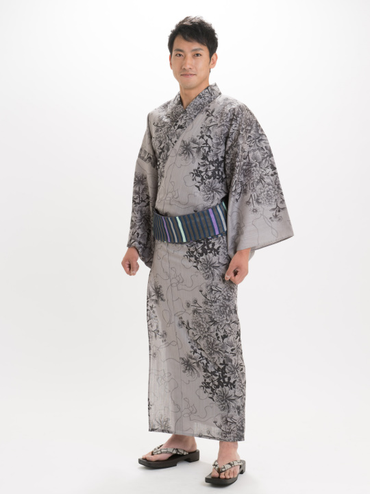 浴衣 上太郎 18 05 半面菊百花 メンズ 浴衣 Jotaro Saito