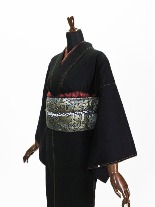 JOTARO SAITOデニムキモノ　濃黒 B0020_07.jpg