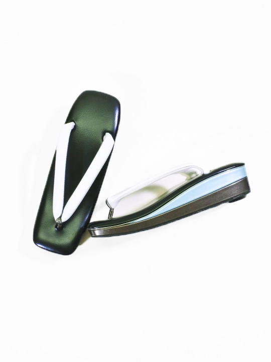 レディース草履 カラー2段(グレー×紺×グレー） 草履 JOTARO SAITO